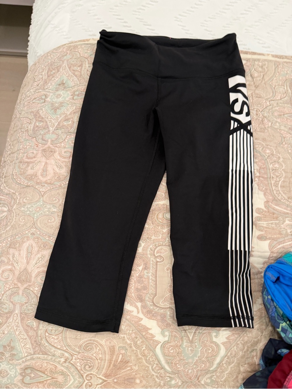 Victoria Secret Capri Leggings with Side Stripe